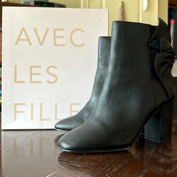 AVEC LES FILLES “Remi” Ankle Boot SZ 10 Black - Picture 1 of 6